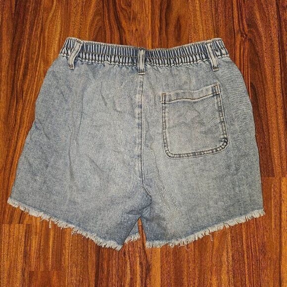Aerie Denim Shorts With Frayed Hem Womens Size Small - Picture 4 of 7